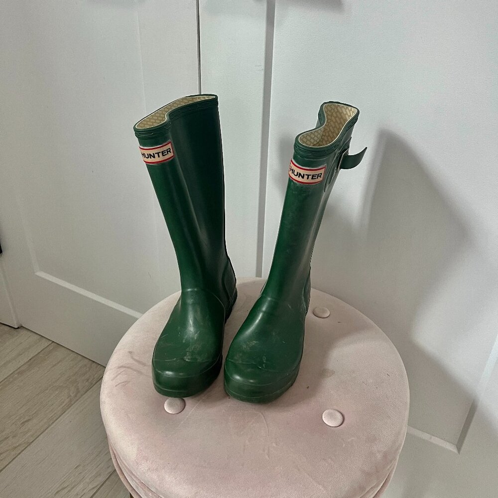 Hunter Original Green Rain Boots Size 3M/4F